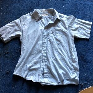 Casual Light Blue Button Down Shirt for Men
